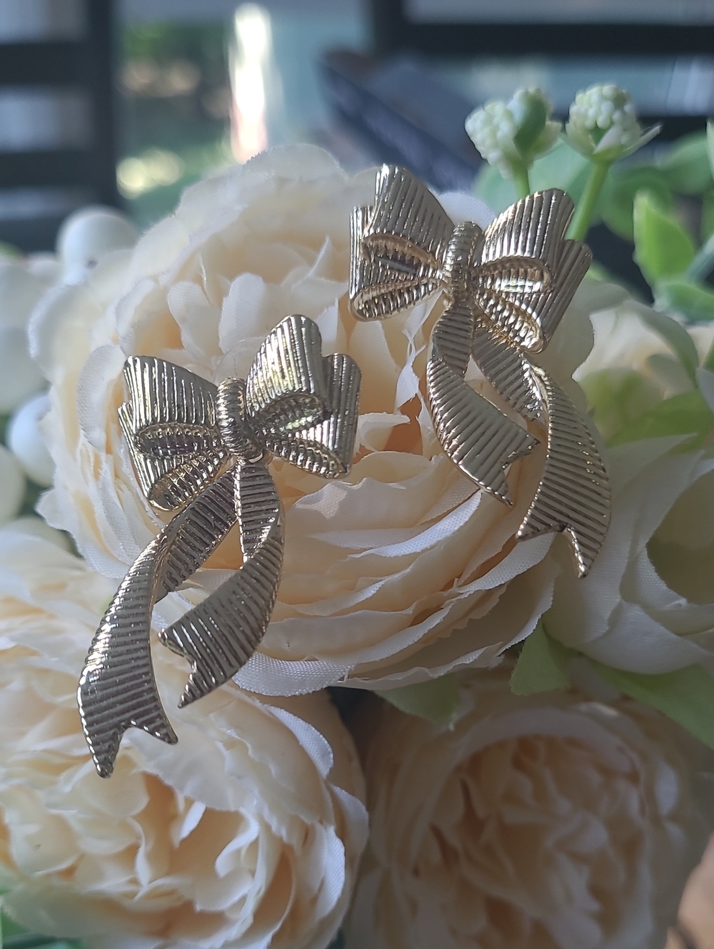 BaubleBar "Camden" gold-plated bow statement earrings